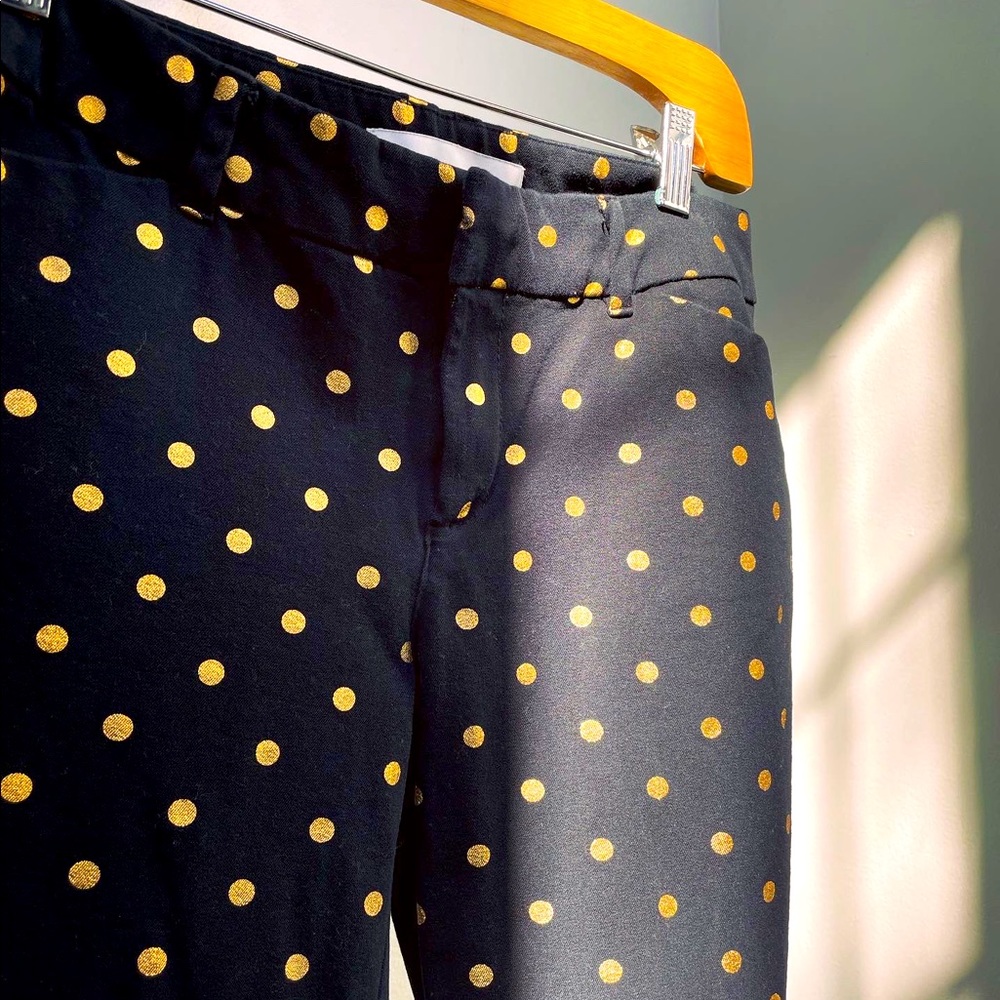 Gold & Black Ankle Straight Leg Pant